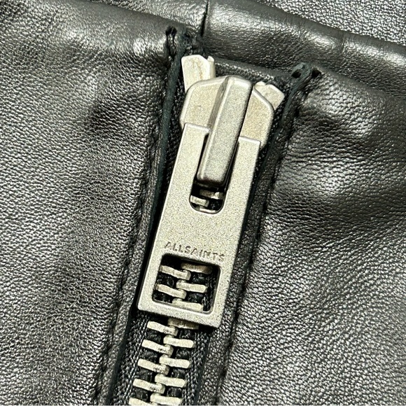 ALL SAINTS 100% Leather skirt with zipper in Women's Size 6 - Picture 4 of 8